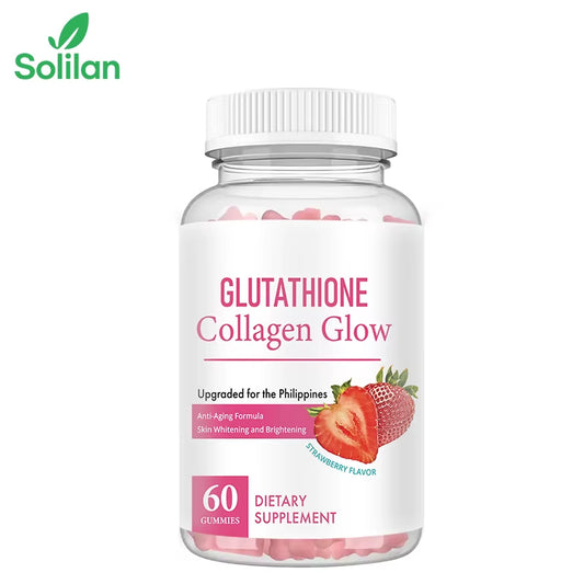 Solilan OEM/ODM Gluta-Thione Skin Whitening Collagen Gummies Beauty-Enhancing Supplements Adult Brightening Glowing Effects 2