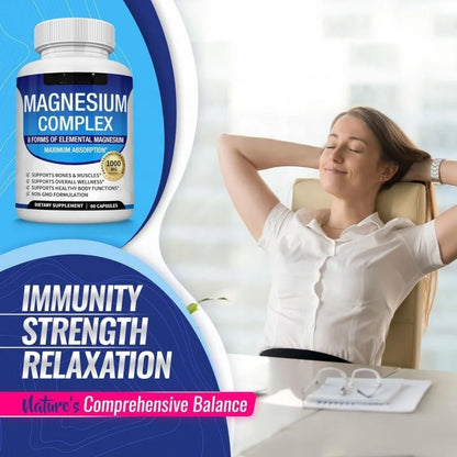 Oem Fitness Edible Magnesium Complex Supplements Promotes Bones Muscles Health Essential Capsules for Workouts